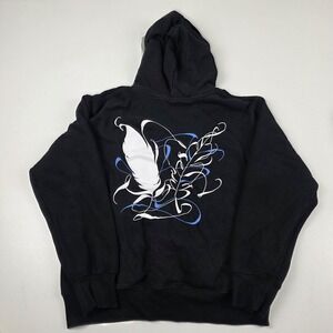 Big Hit Black Swan Hoodie Mens XL Black Feather Graphic Pullover BTS Kpop